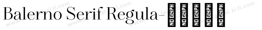 Balerno Serif Regula字体转换